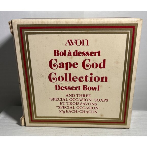 Avon Cape Cod Collection Dessert Bowl With Special Occasion Soaps NOS - Picture 3 of 16